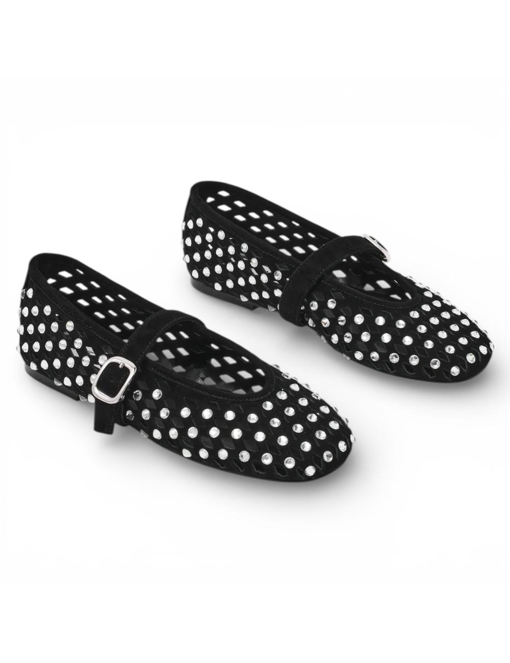 Steve Madden Ballerine Nere con Pietre