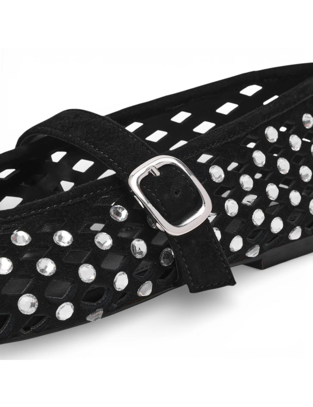 Steve Madden Ballerine Nere con Pietre