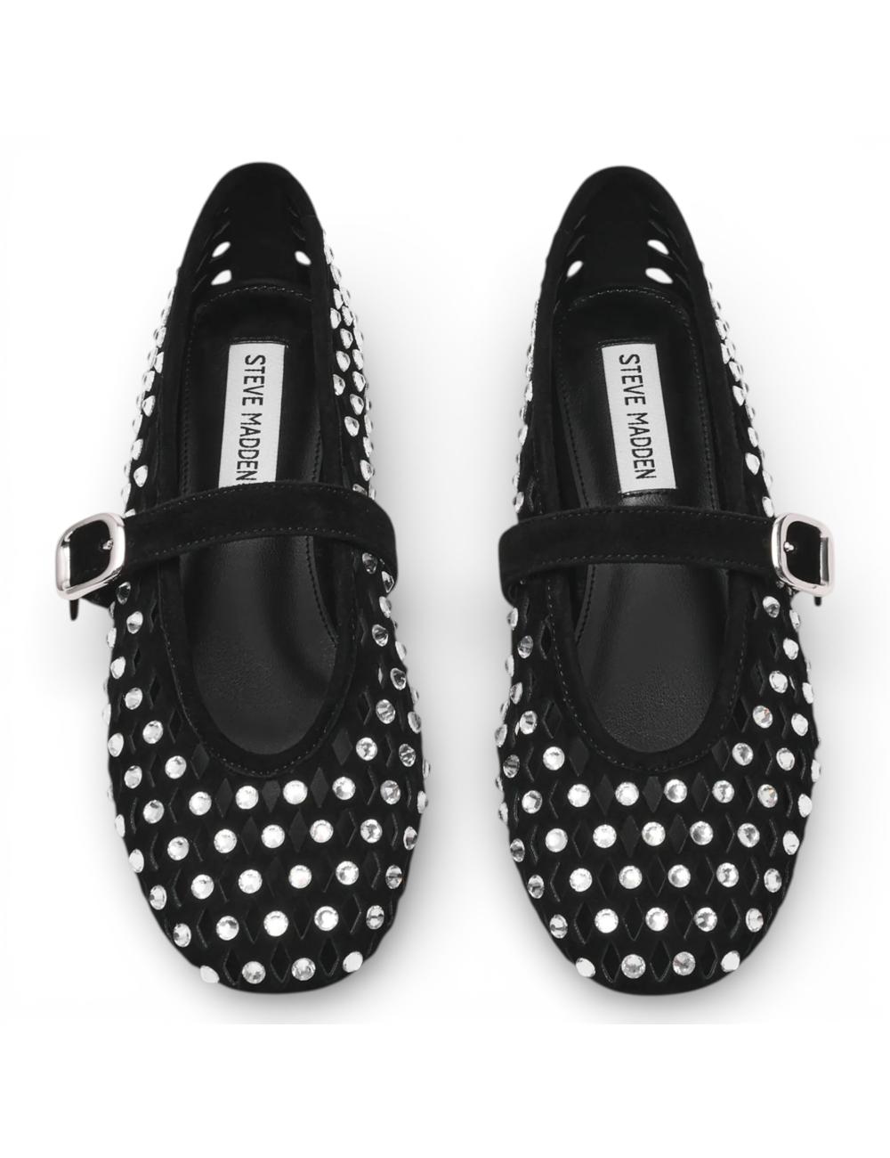 Steve Madden Ballerine Nere con Pietre