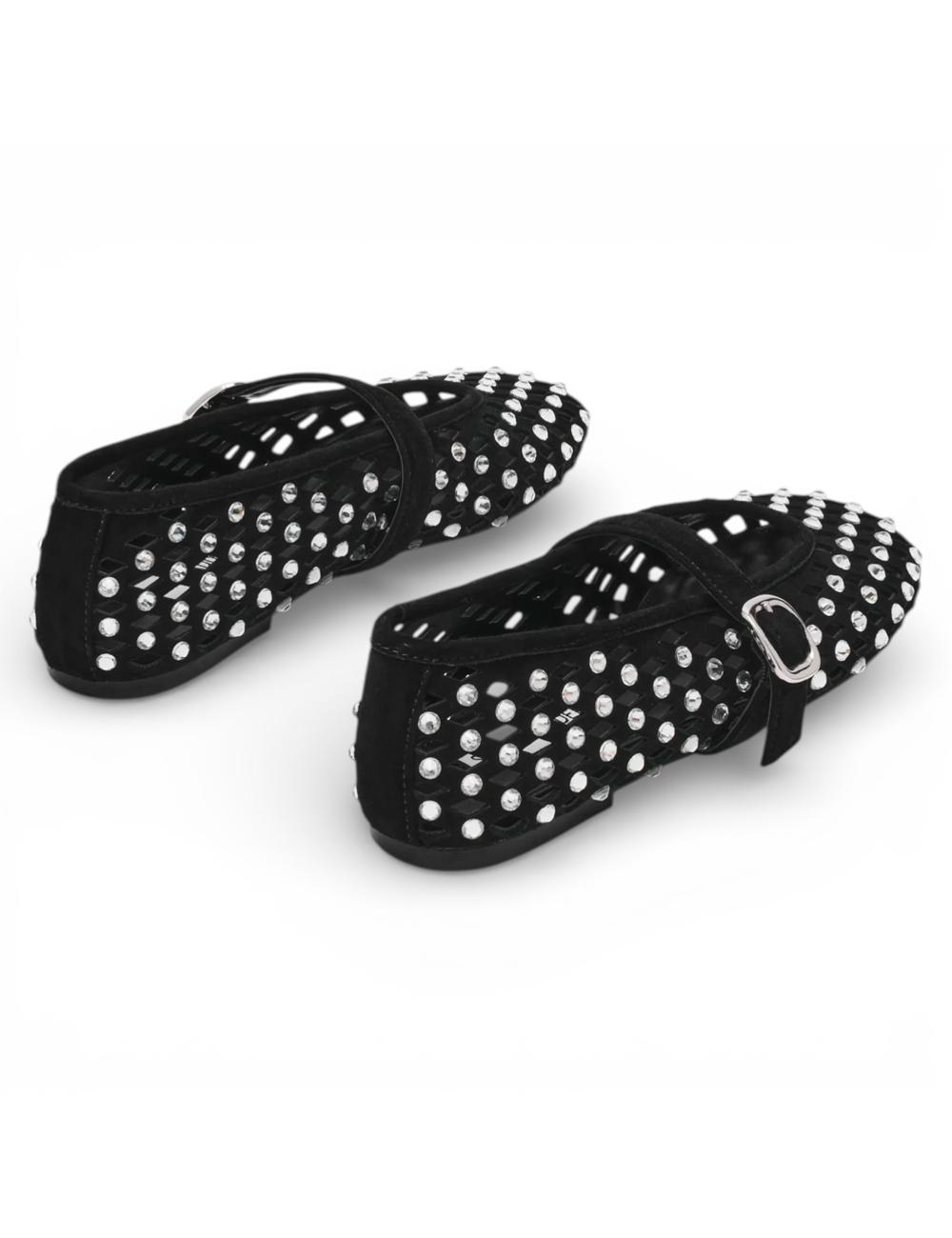 Steve Madden Ballerine Nere con Pietre