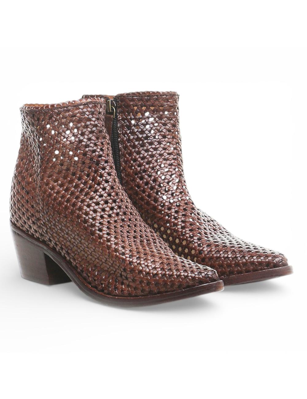 ZOLFO ankle boots Melody Woven brown