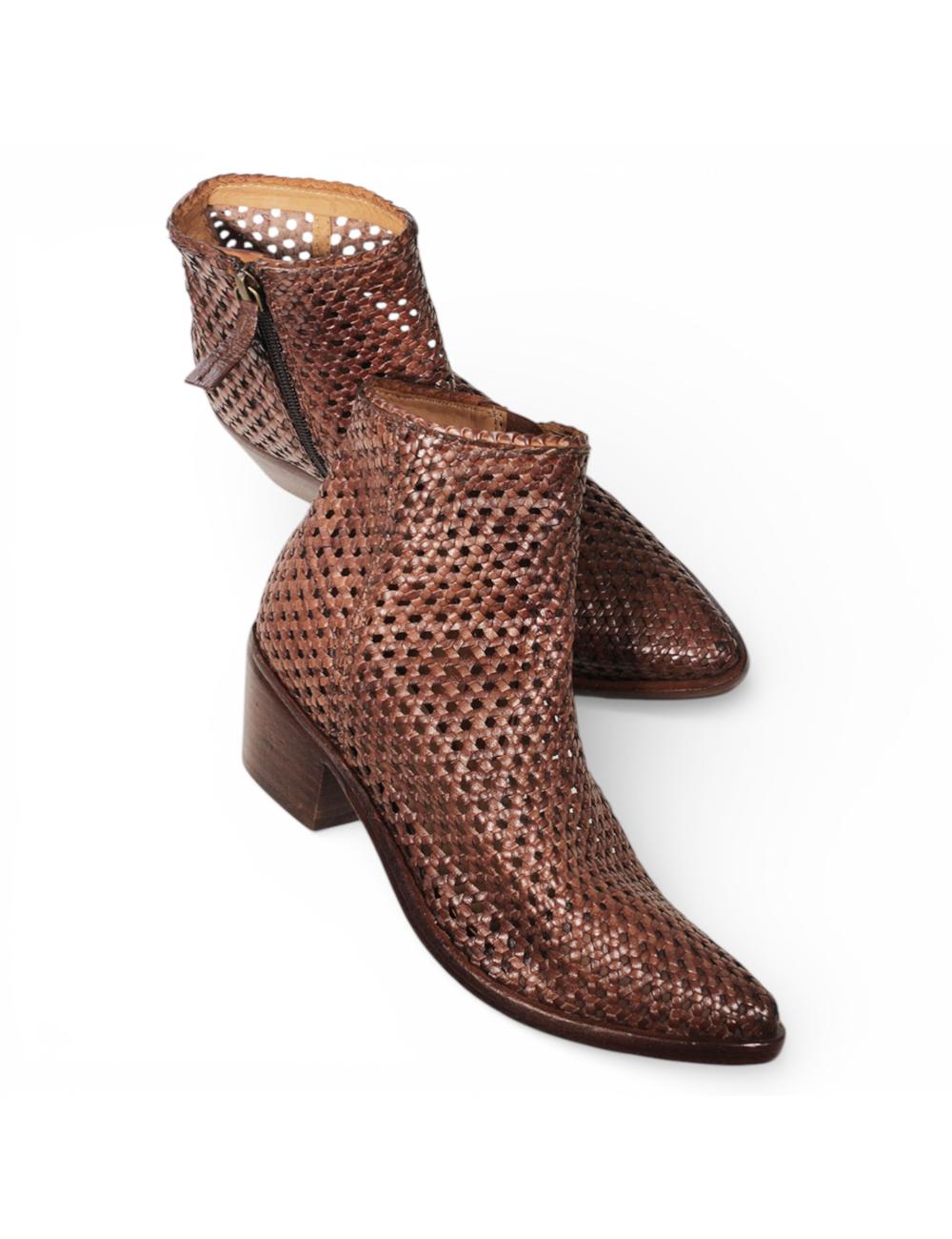 ZOLFO ankle boots Melody Woven brown