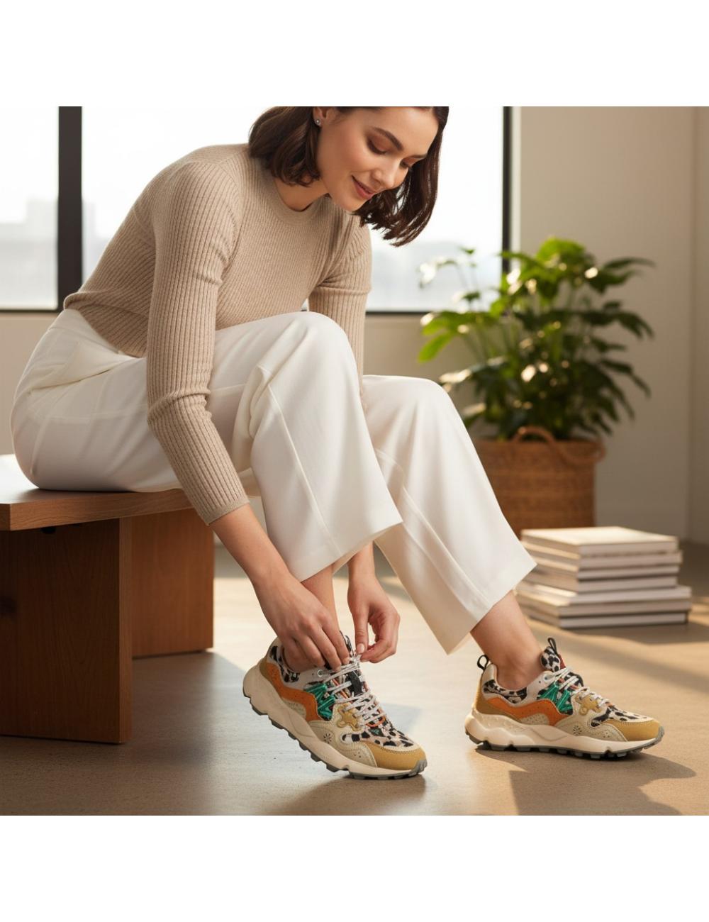 Flower Mountain Sneakers Yamano 3 Camo Leopard