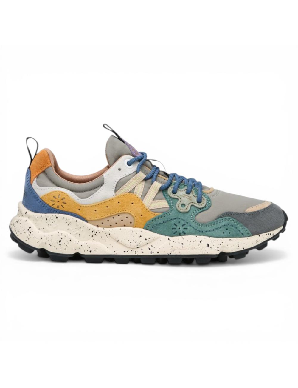 Flower Mountain sneakers Yamano 3 grey, petrol, yellow