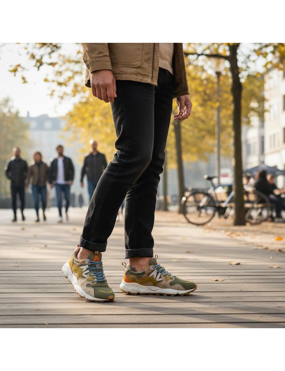 Flower Mountain Sneakers Uomo Yamano 3 Verdi