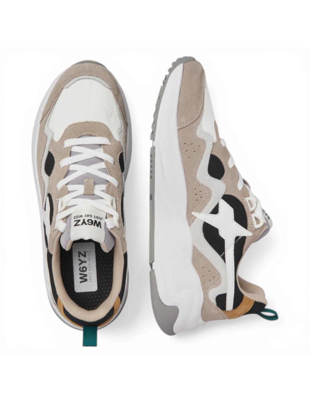 W6YZ sneakers running Flik-M beige, white, black