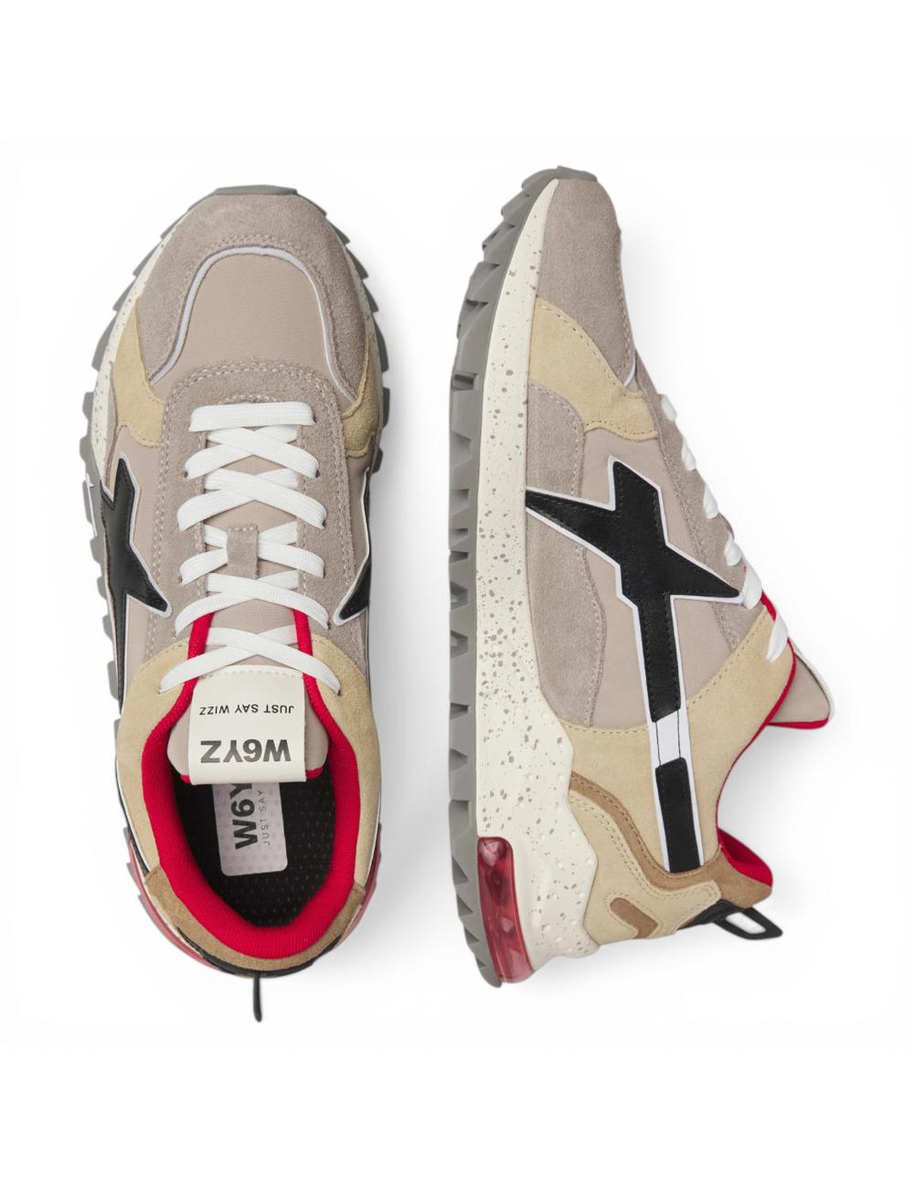 W6YZ sneakers running Breeze 3-M beige nero rosso