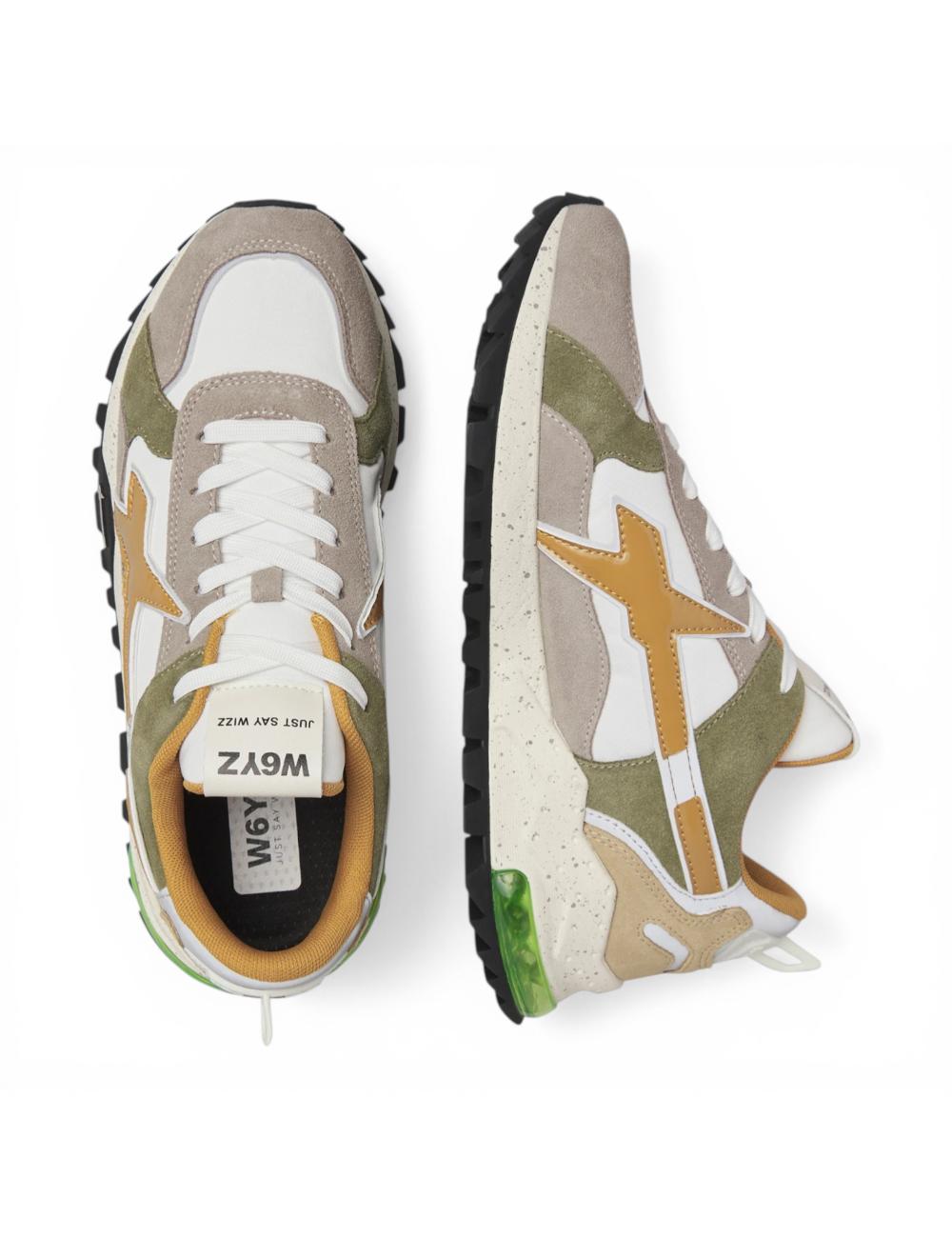 W6YZ sneakers running Breeze 3-M beige, green, white