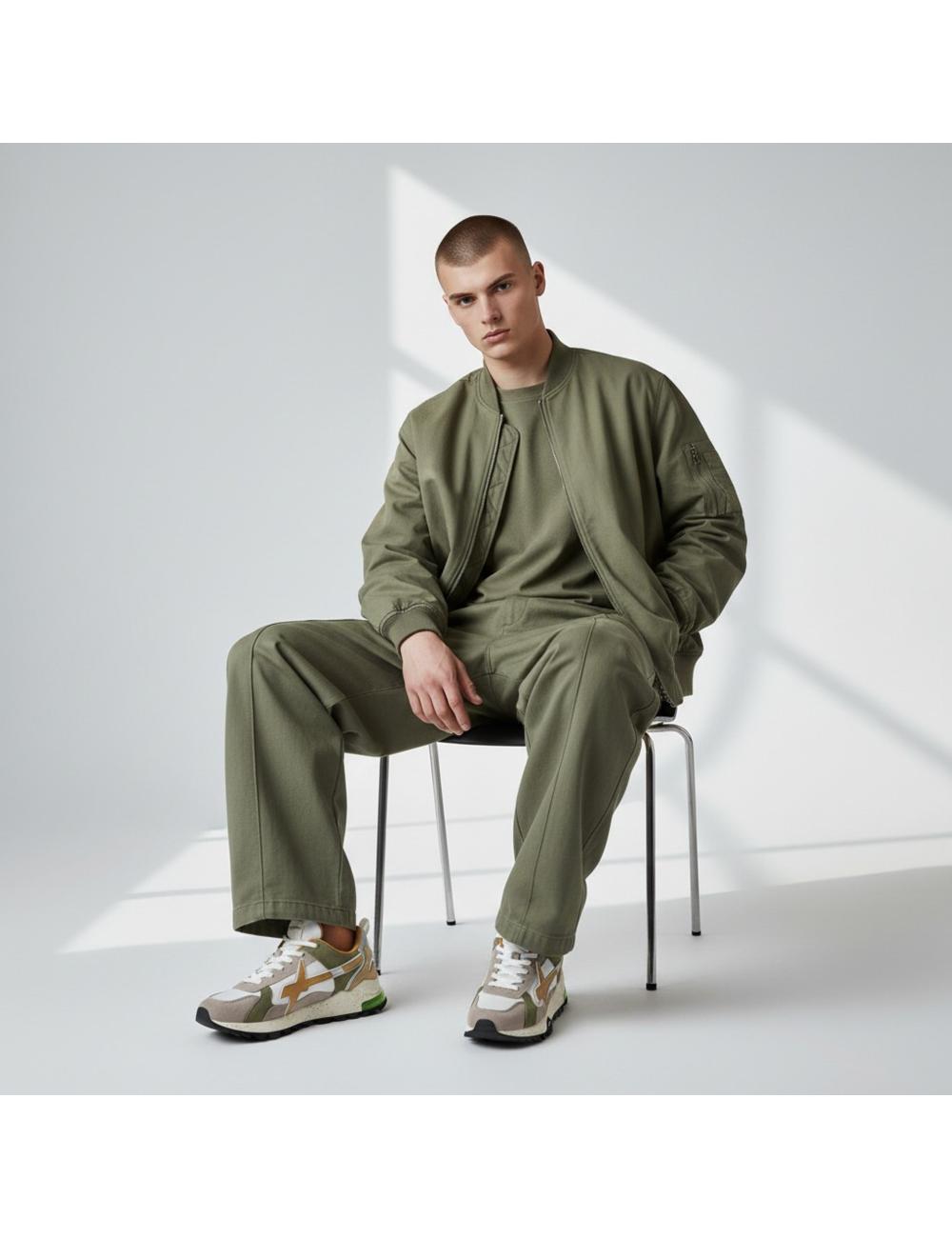 W6YZ sneakers running Breeze 3-M beige verde bianco