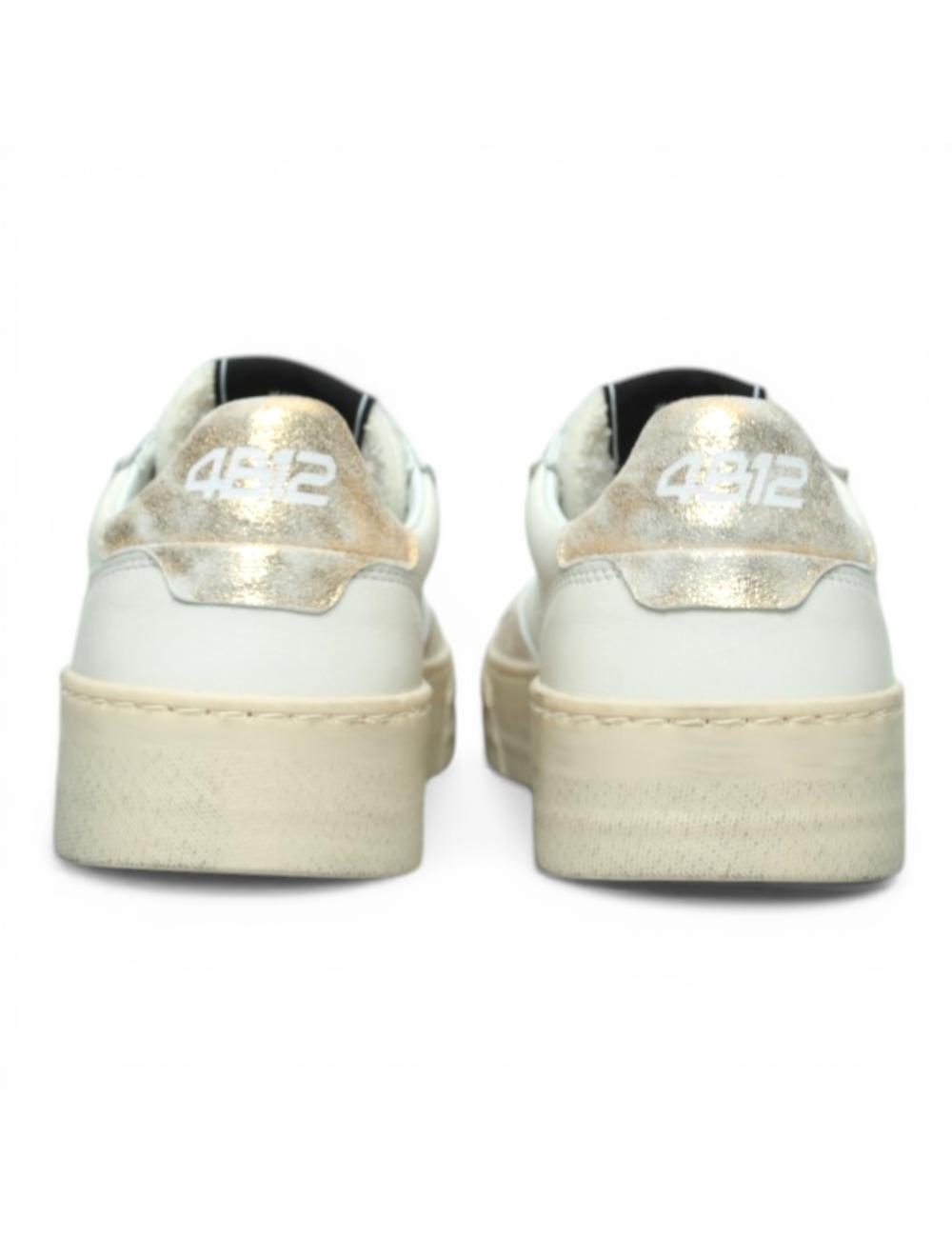 4B12 sneakers basse donna Hyper bianco oro