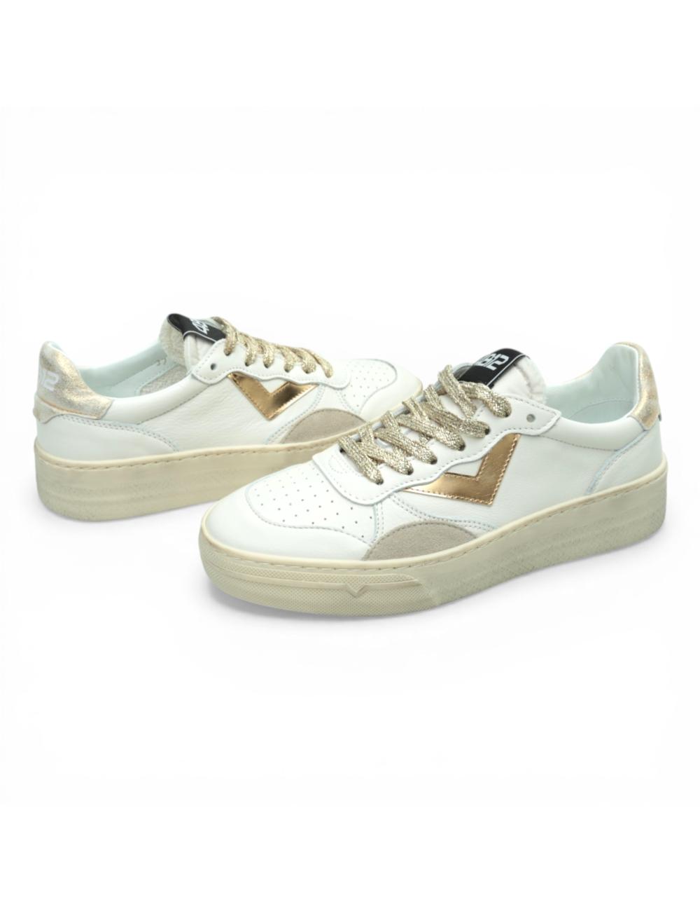 4B12 sneakers basse donna Hyper bianco oro