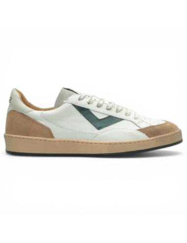 4B12 Men's Playnew Low Sneakers White Beige Green