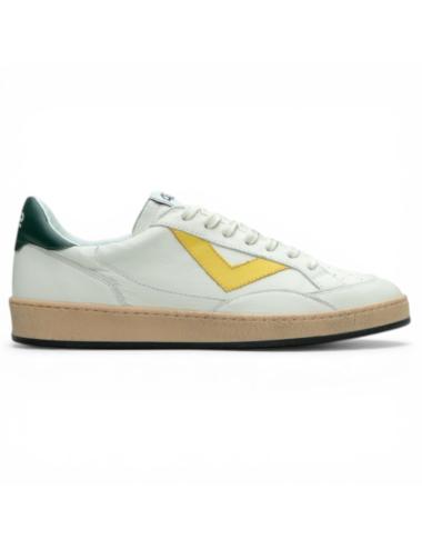 4B12 sneakers basse uomo Playnew bianco verde giallo