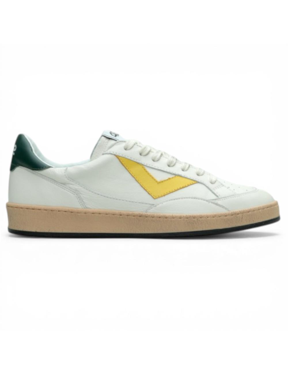 4B12 sneakers basse uomo Playnew bianco verde giallo
