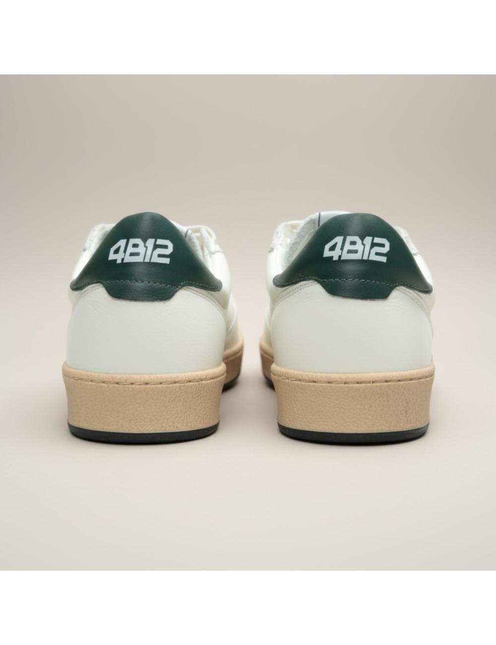 4B12 sneakers basse uomo Playnew bianco verde giallo