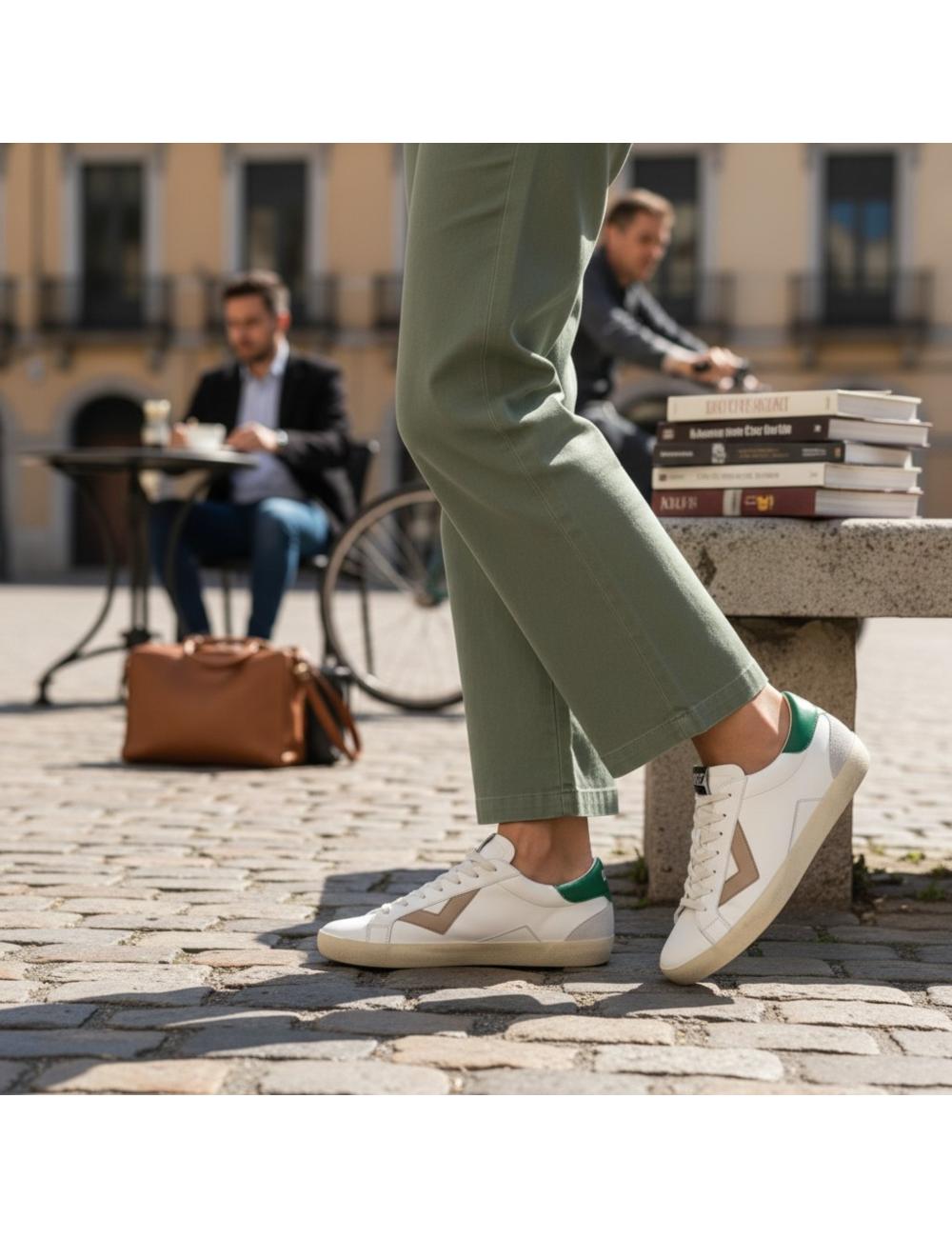 4B12 sneakers basse uomo Suprime bianco grigio verde