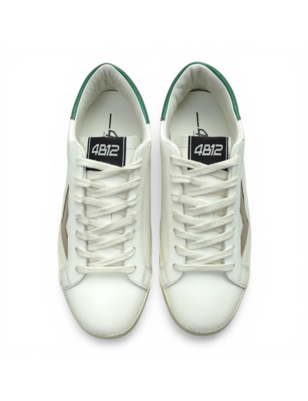 4B12 sneakers basse uomo Suprime bianco grigio verde