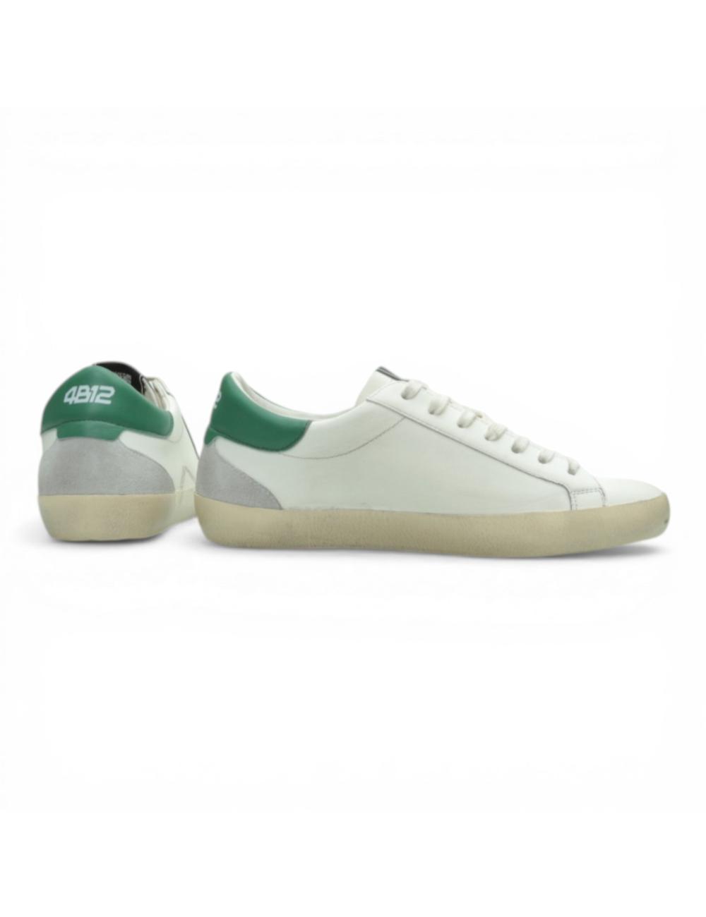 4B12 sneakers basse uomo Suprime bianco grigio verde