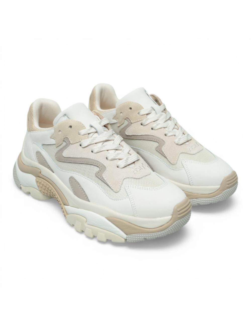 Ash Addict running sneakers white beige