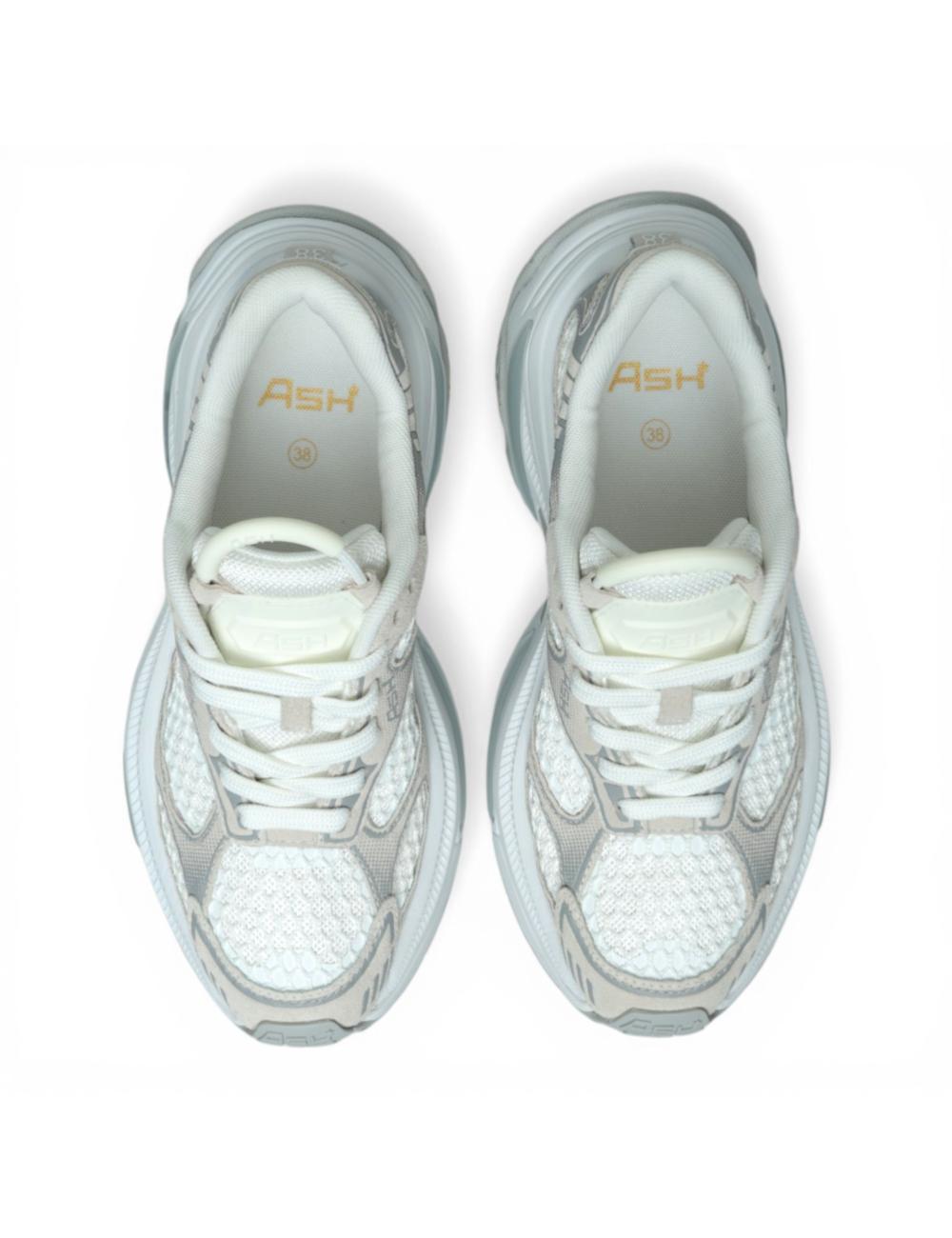 Ash sneakers running Dragon ice white