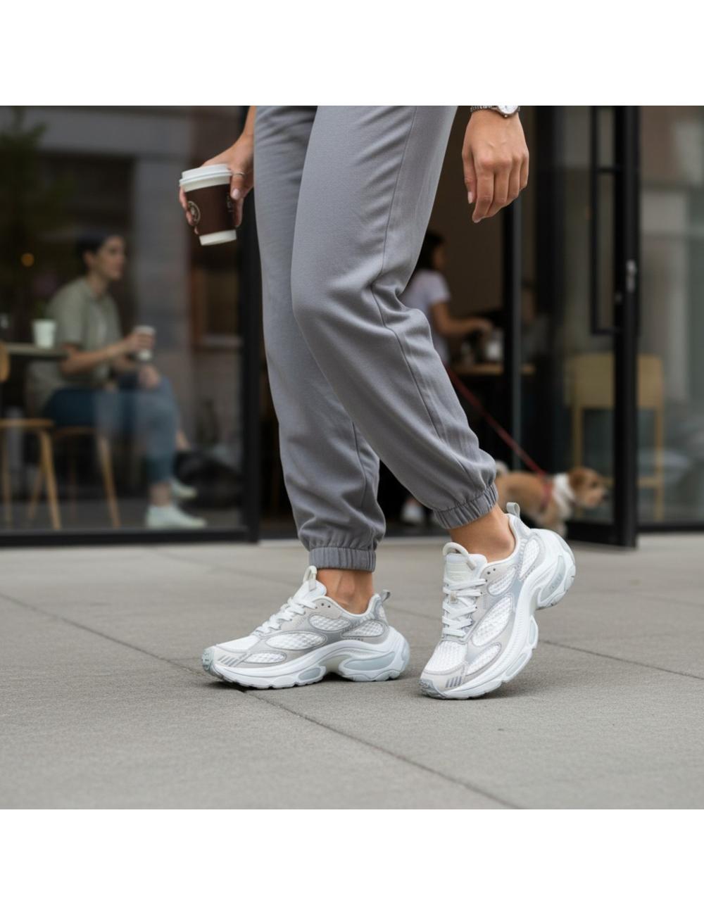 Ash sneakers running Dragon bianco ghiaccio