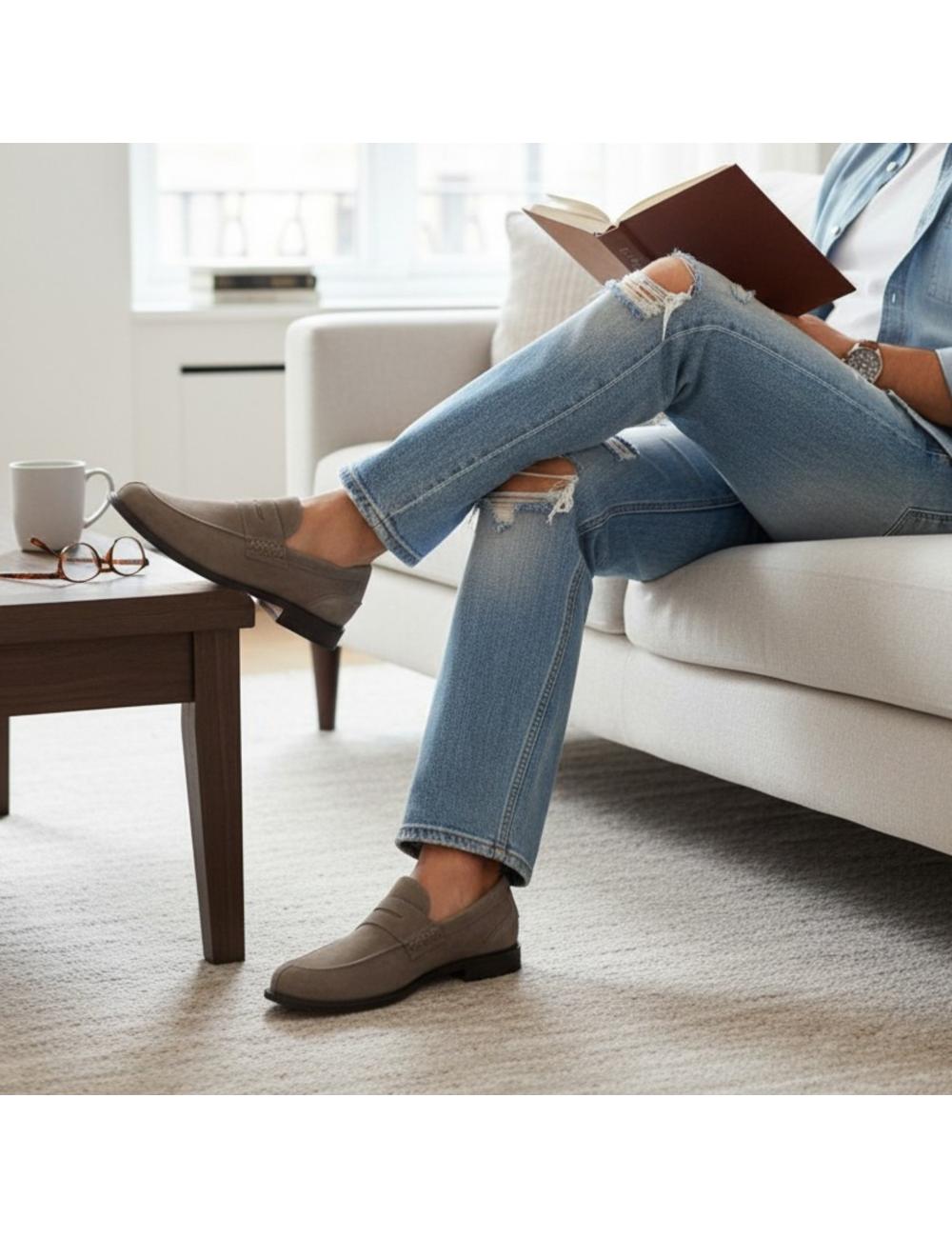 Enry Hobb's mocassino uomo Amalfi fango