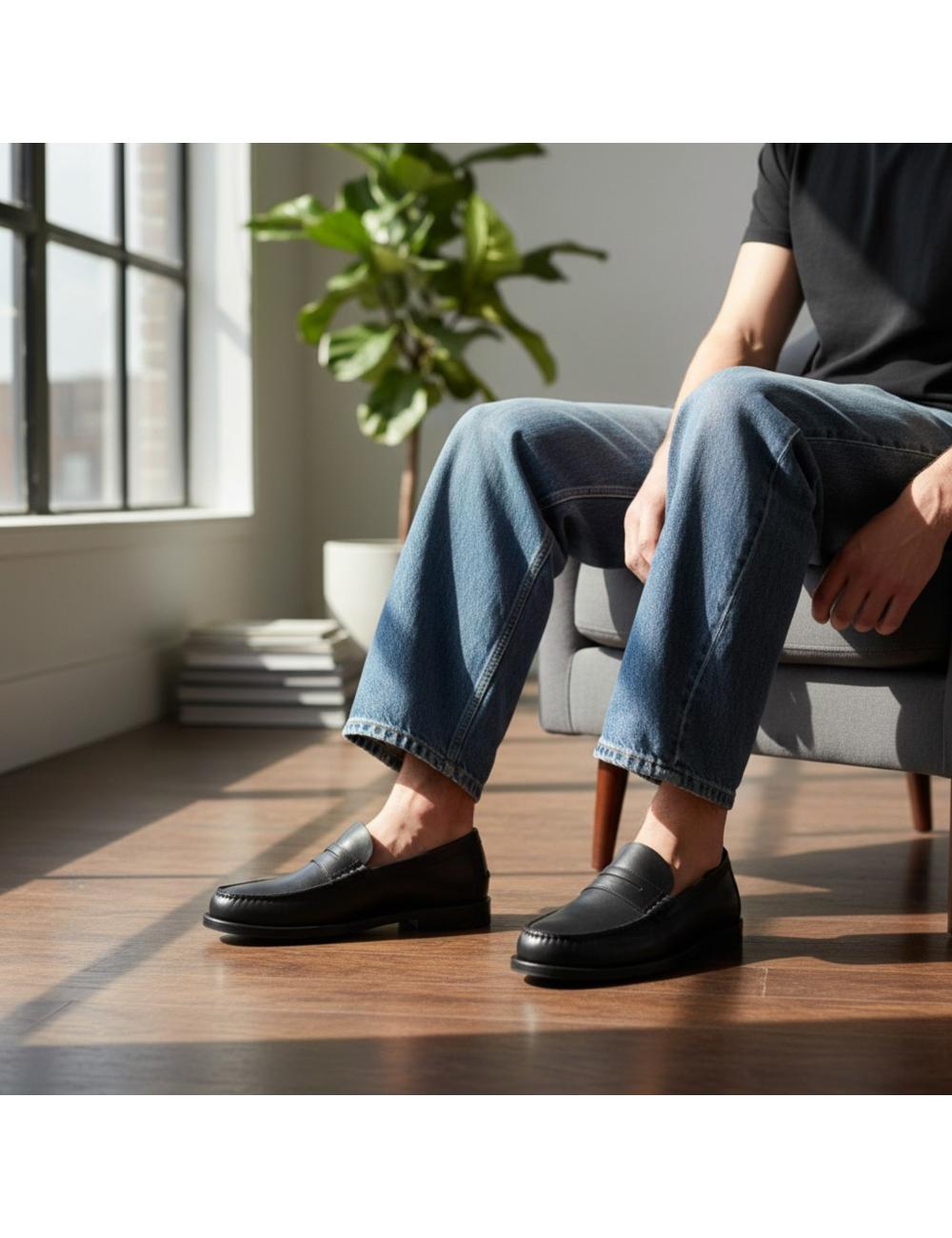 Enry Hobb's moccasin Parma black
