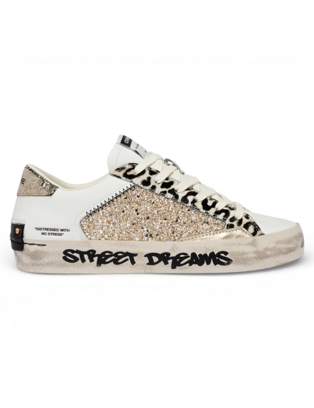 Crime London Sneakers Donna Distressed Chrome Fang