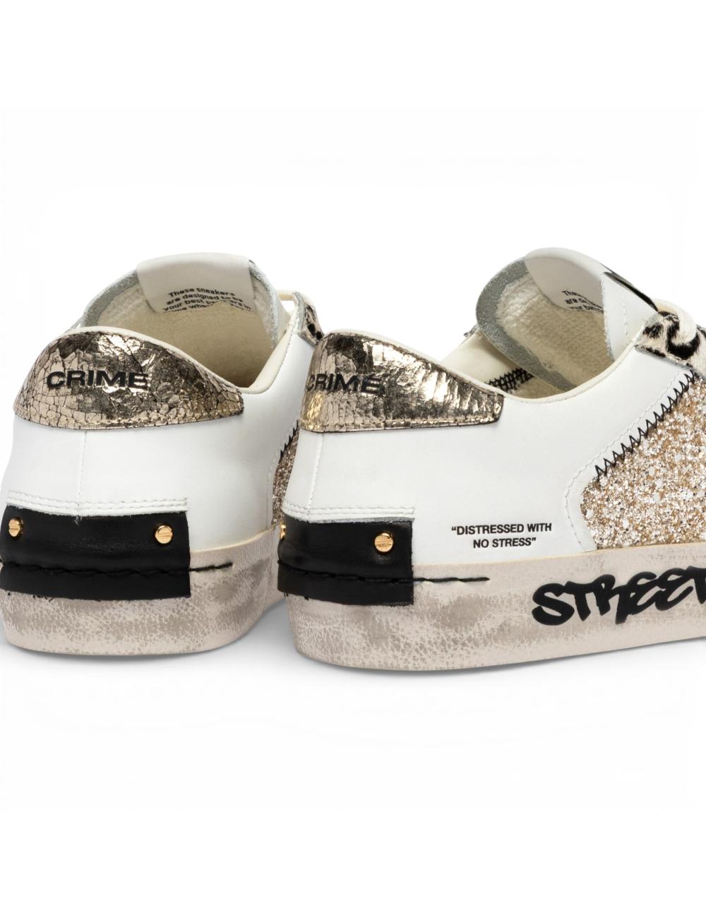 Crime London Sneakers Donna Distressed Chrome Fang