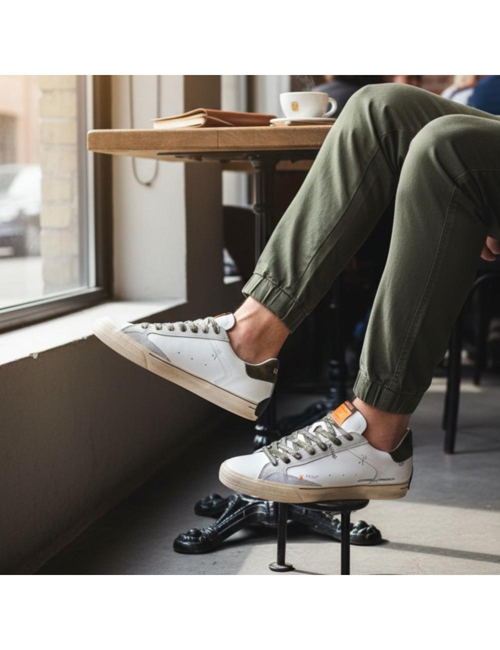 Crime London Sneakers Uomo Distressed Military Green