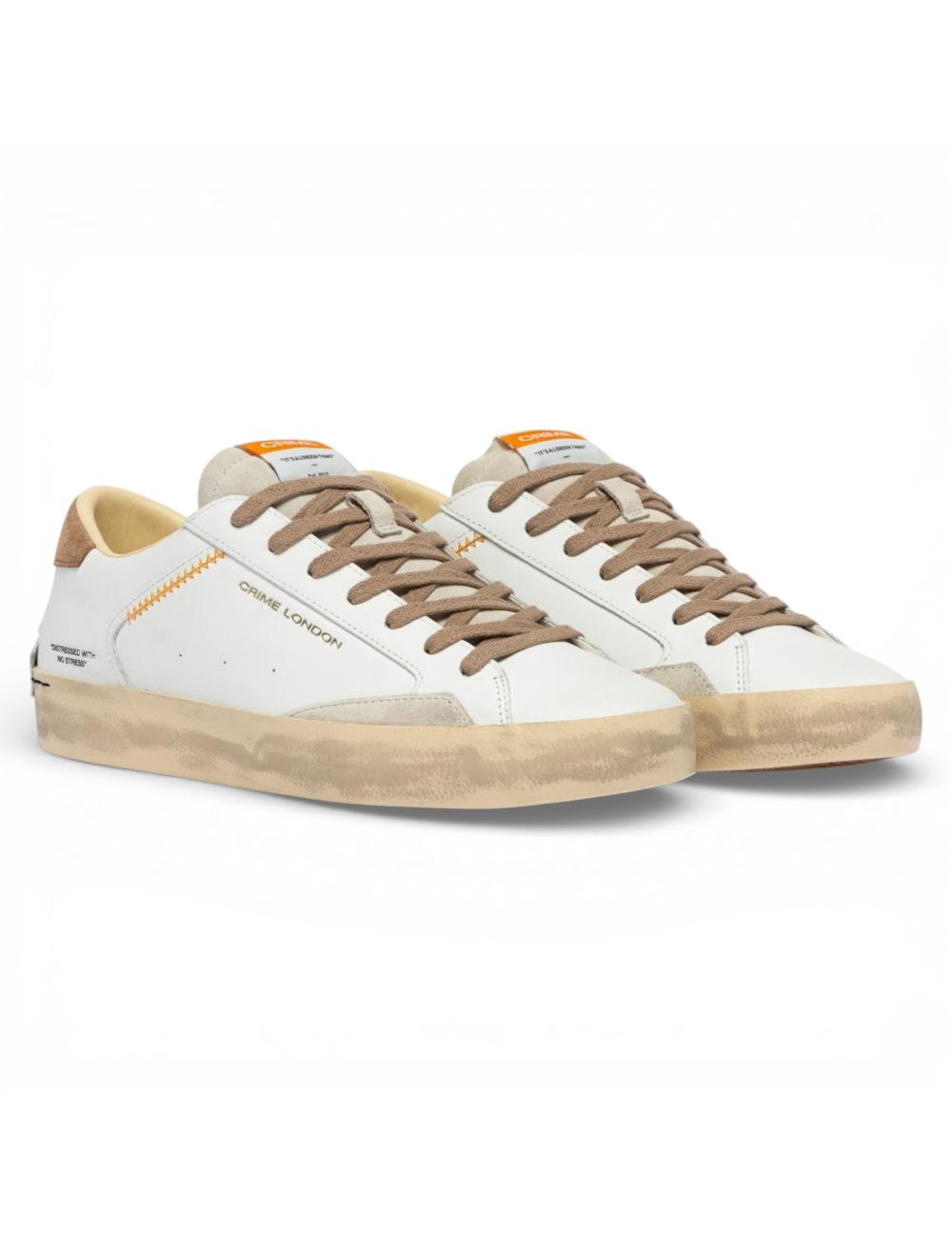 Crime London Sneakers basse uomo Distressed Saddle