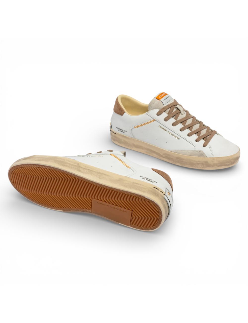 Crime London Sneakers basse uomo Distressed Saddle