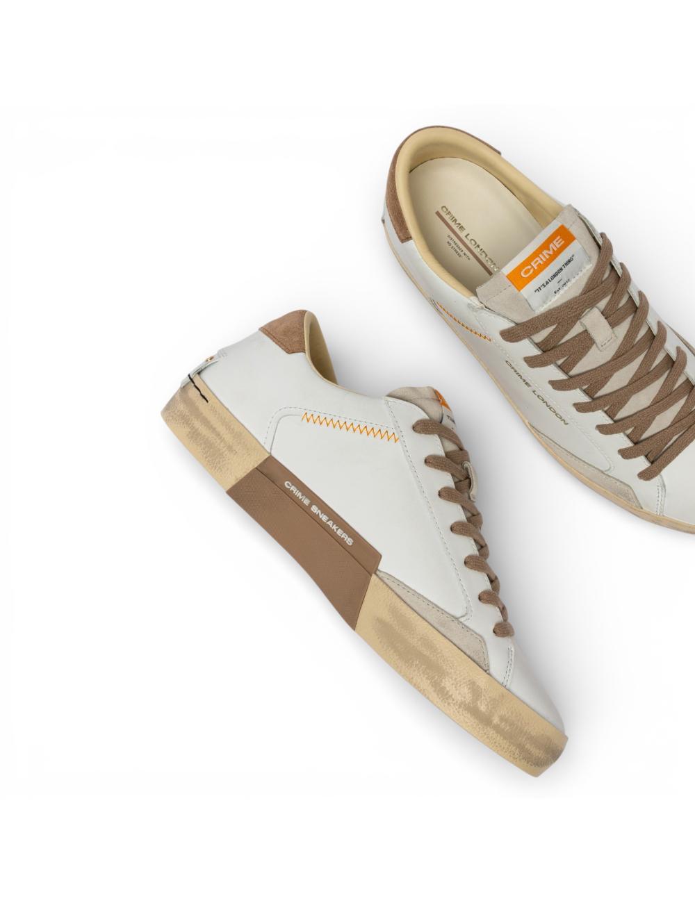 Crime London Sneakers basse uomo Distressed Saddle