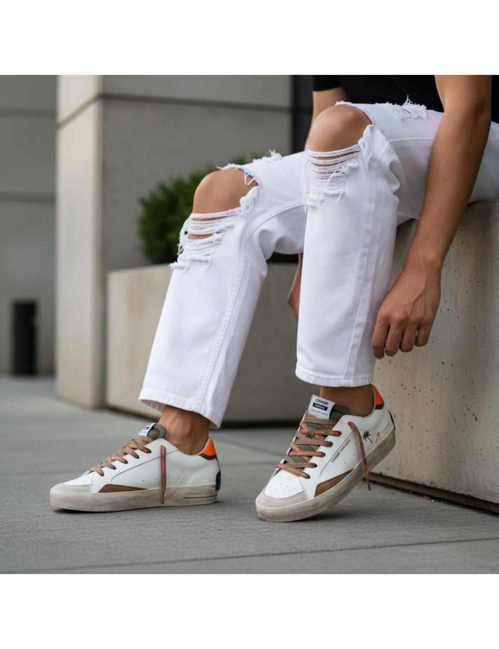 Crime London Sneakers Uomo SK8 Deluxe Amber Tangerine