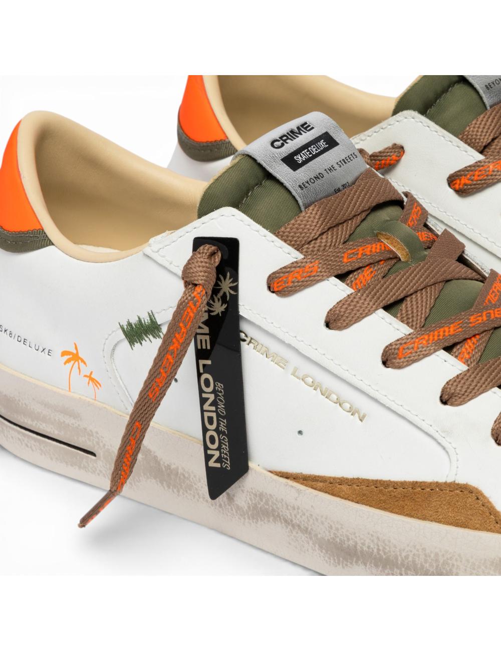 Crime London Sneakers Uomo SK8 Deluxe Amber Tangerine