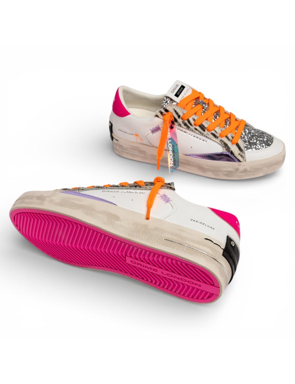 Crime London sneakers SK8 Deluxe Tropical Zebra
