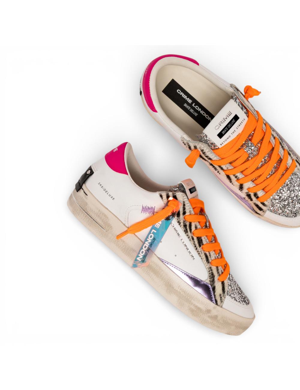 Crime London sneakers SK8 Deluxe Tropical Zebra