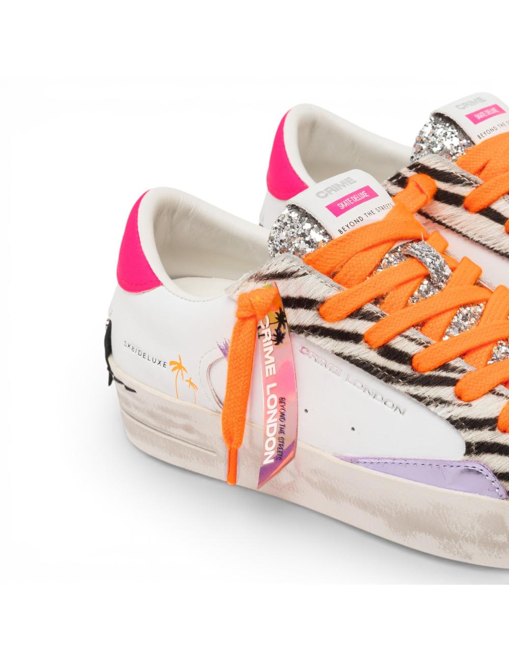Crime London sneakers SK8 Deluxe Tropical Zebra