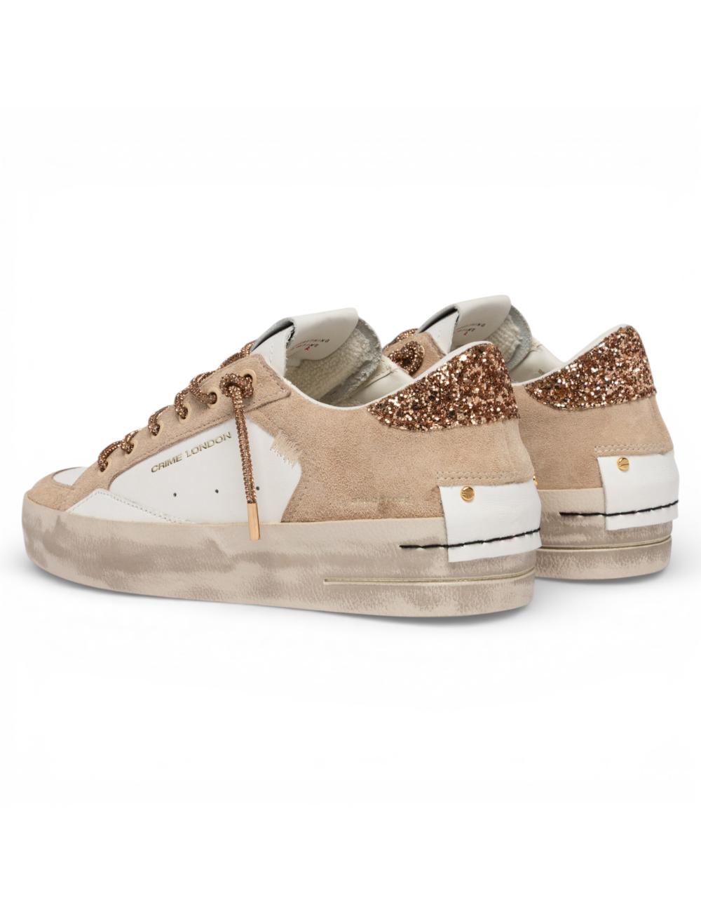 Crime London SK8 Deluxe Wedge Champagne Dust