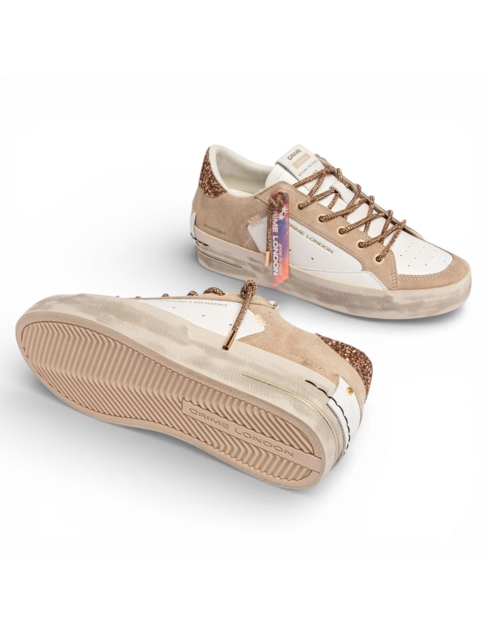 Crime London sneakers SK8 Deluxe Wedge Champagne Dust