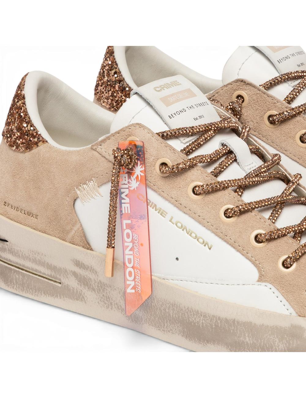 Crime London sneakers SK8 Deluxe Wedge Champagne Dust