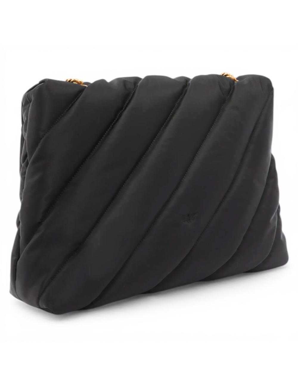 Pinko borsa maxi puff nylon nero