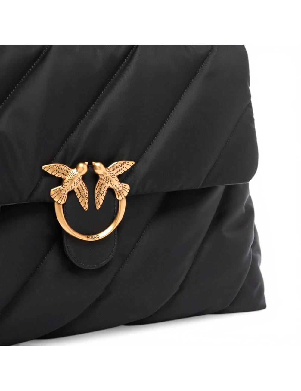 Pinko Love Bag Puff maxi in nylon nero