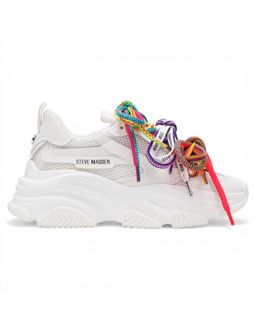 Steve Madden running sneakers Pryce white