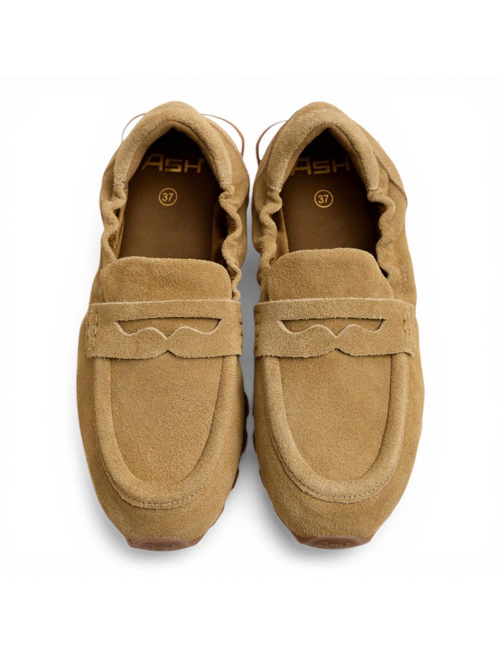 Ash mocassini donna camoscio beige Kriss