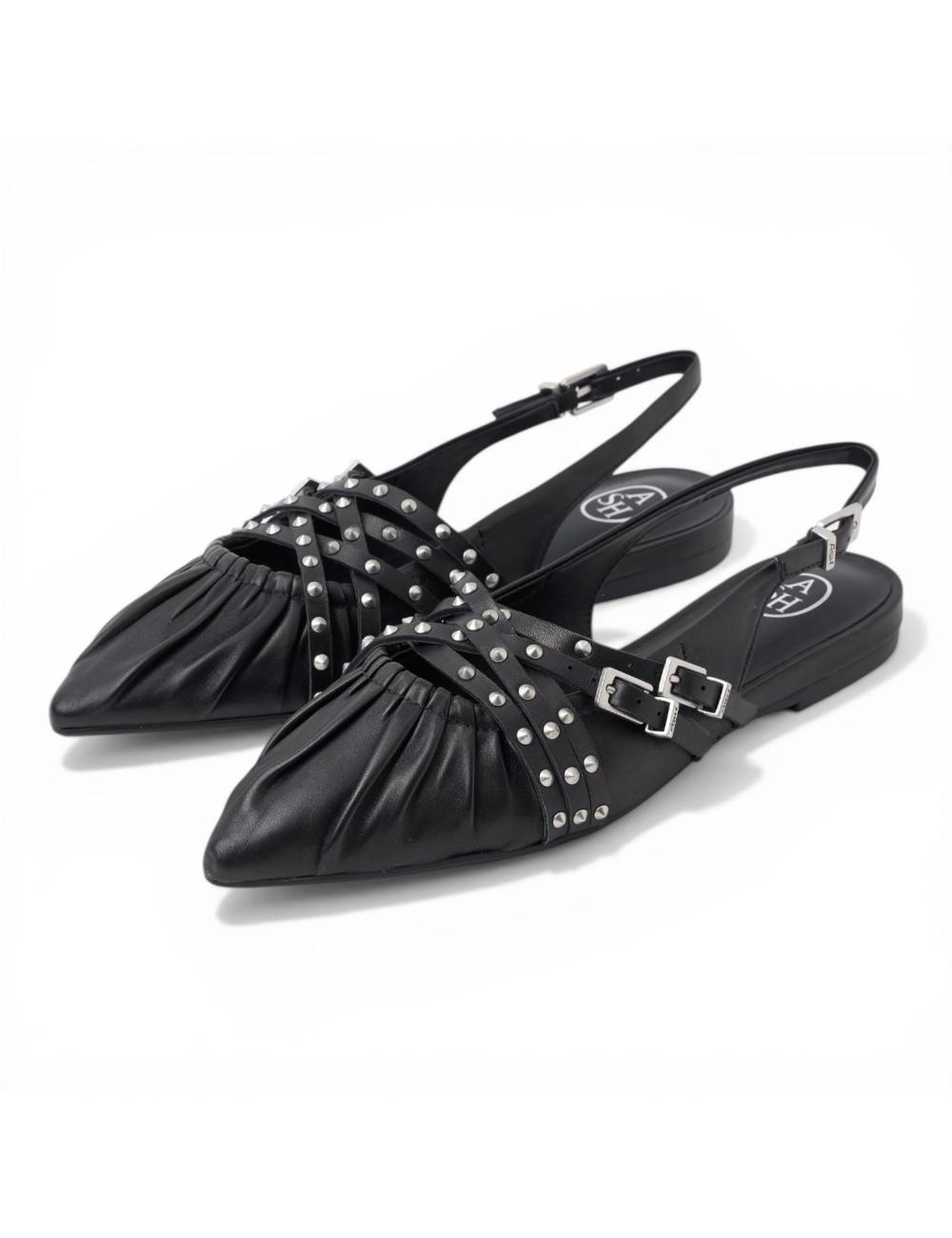 Ash slingback nero Bianca