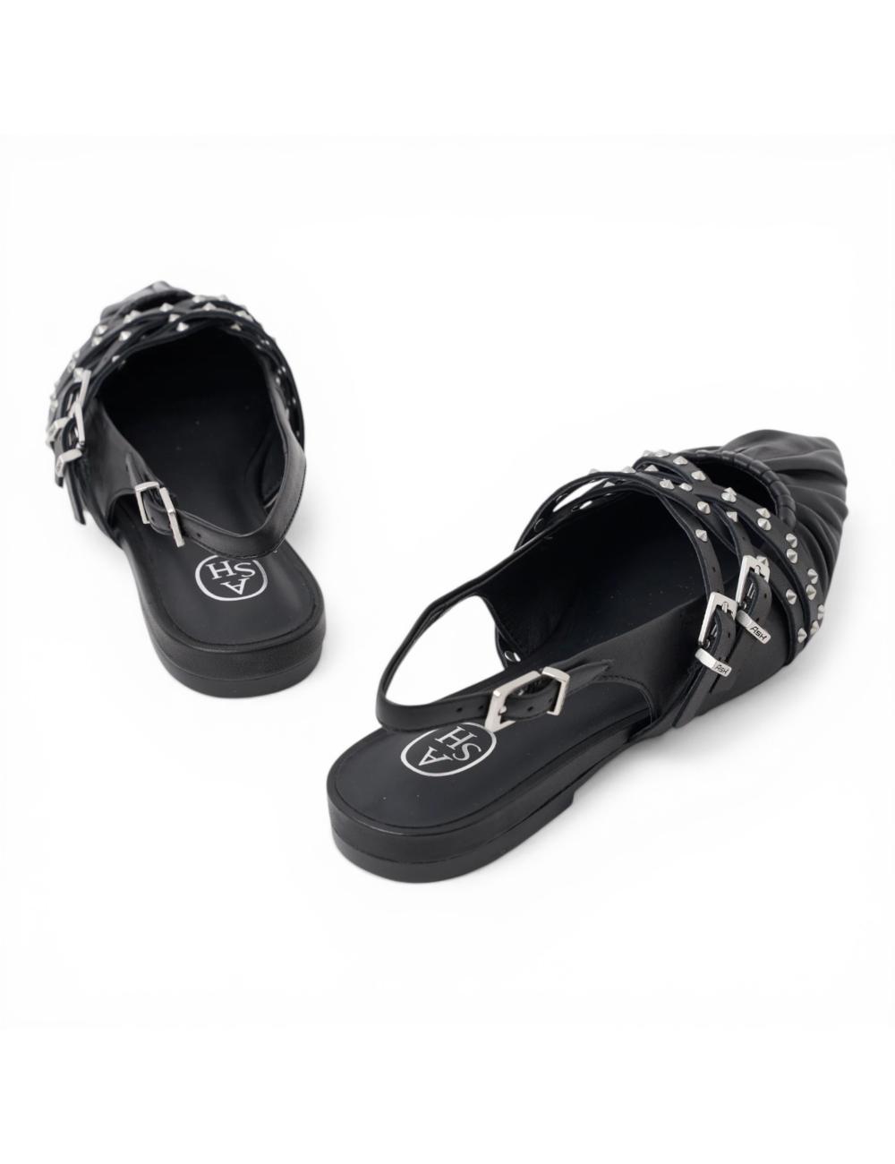 Ash slingback nero Bianca