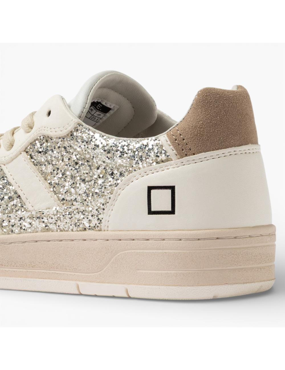 Date sneakers Court 2.0 Glitter Platinum