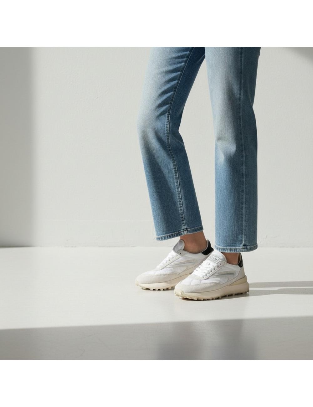 Date sneakers Athleta Nylon White-Black