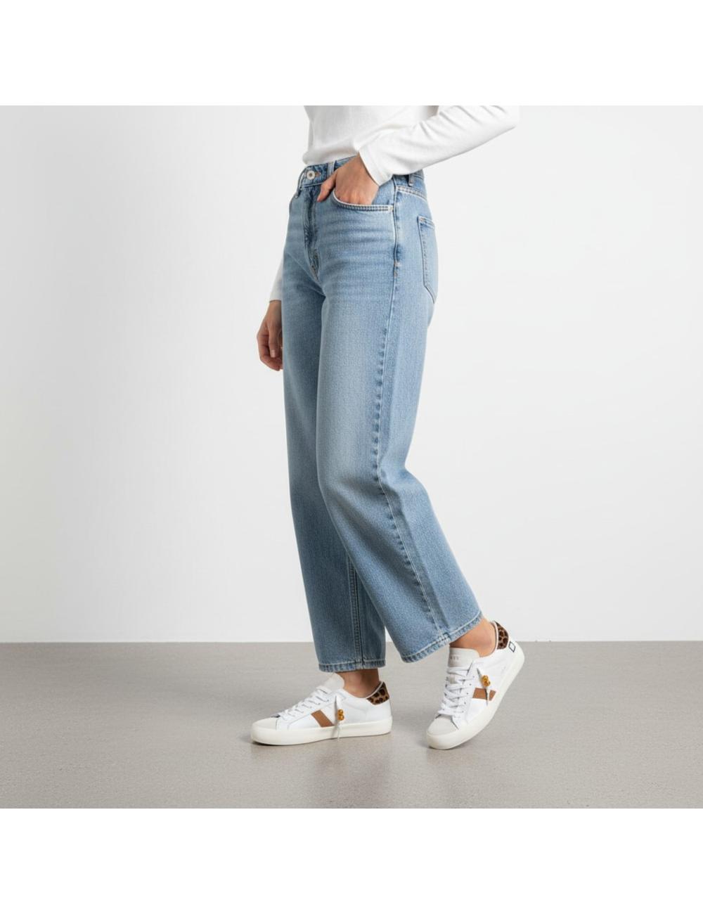 Date sneakers Hill Low Calf White-Leopard